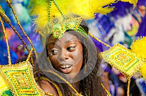 Street dancer is having fun at LondonÃ¢â¬â¢s Notting Hill Carnival